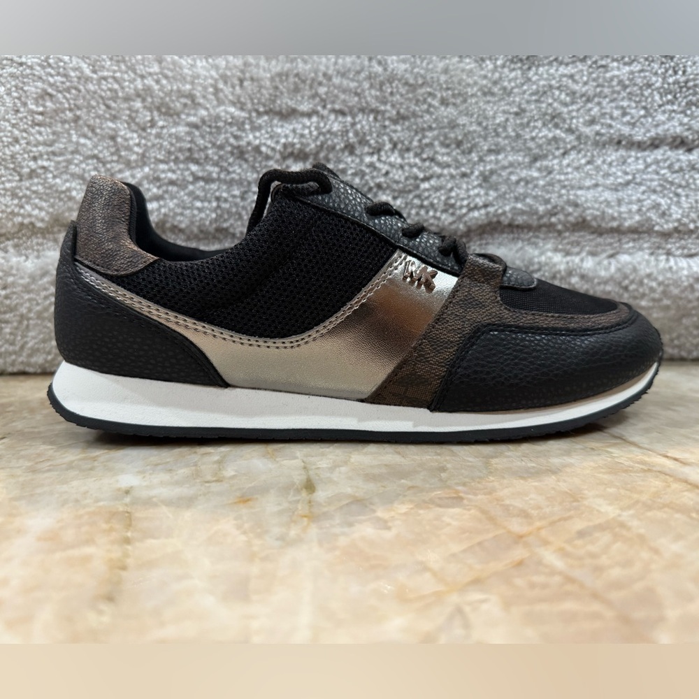 Michael Kors Women Billie Trainer Sneakers Black/Brown/ Sliver